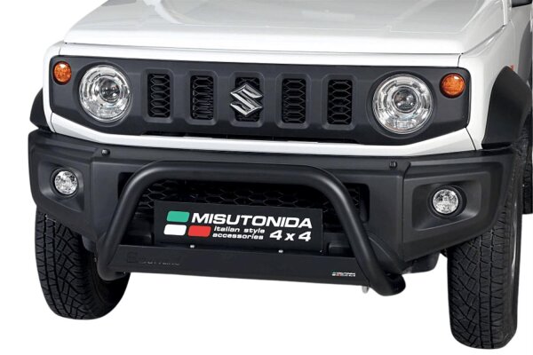 Frontbügel Edelstahl schwarz für Suzuki Jimny GJ HJ ab 2018 63mm mit Gutachten