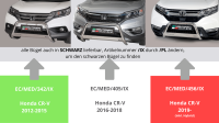 Frontbügel Edelstahl schwarz für Honda CRV Hybrid ab 2019 63mm Frontschutzbügel