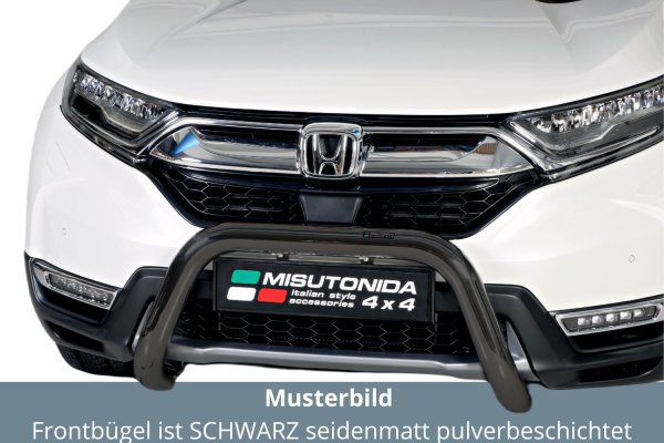 Frontbügel Edelstahl schwarz für Honda CRV Hybrid ab 2019 76mm Frontschutzbügel