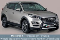 Frontbügel Edelstahl schwarz für Hyundai Tucson ab 2018 76mm m. ABE Rammschutz