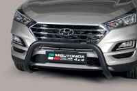 Frontbügel Edelstahl schwarz für Hyundai Tucson ab 2018 76mm mit Gutachten