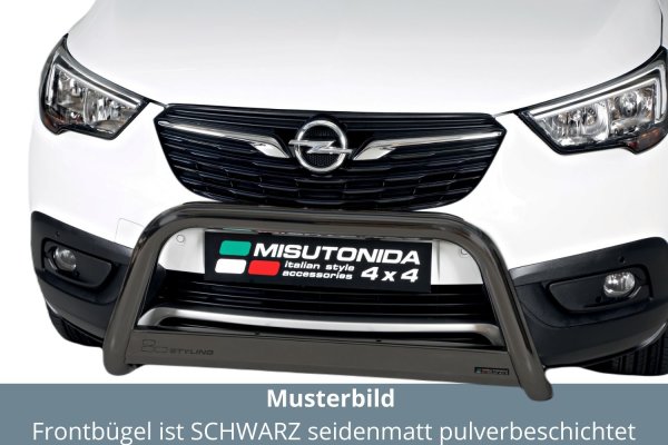 Frontbügel Edelstahl schwarz für Opel Crossland X ab 2017 63mm Rammschutz