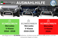 Frontbügel Edelstahl schwarz für Mercedes V Klasse W447 Bj. 2020 - Ø63mm mit EG Genehmigung