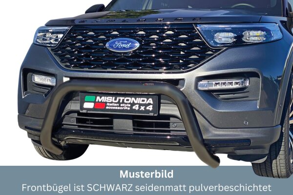 Frontbügel Edelstahl schwarz für Ford Explorer ab Bj.2019- Ø76mm Rammschutz