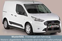 Frontbügel Edelstahl schwarz für Ford Transit Tourneo Connect 2018 - 63mm