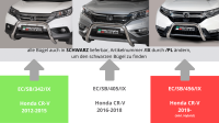 Frontbügel Edelstahl schwarz für Honda CR-V 2016 - 2018 76mm mit ABE Rammschutz