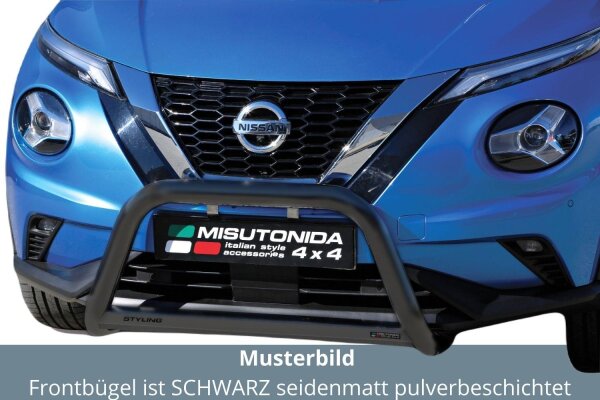 Frontbügel Edelstahl schwarz für Nissan Juke 2020 - 63mm Rammschutz