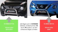 Frontbügel Edelstahl schwarz für Nissan Juke 2020 - 63mm Rammschutz