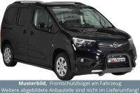 Frontbügel Edelstahl schwarz für Opel Combo E 2018 - 63mm mit Gutachten Frontschutzbügel