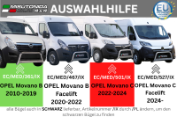 Frontbügel Edelstahl für Opel MOVANO B Facelift 2020 - 2022 63mm ABE Frontschutzbügel Bullbar