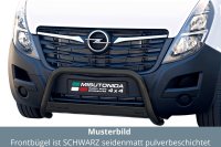 Frontbügel Edelstahl schwarz für Opel MOVANO 2020 - 63mm Frontschutzbügel