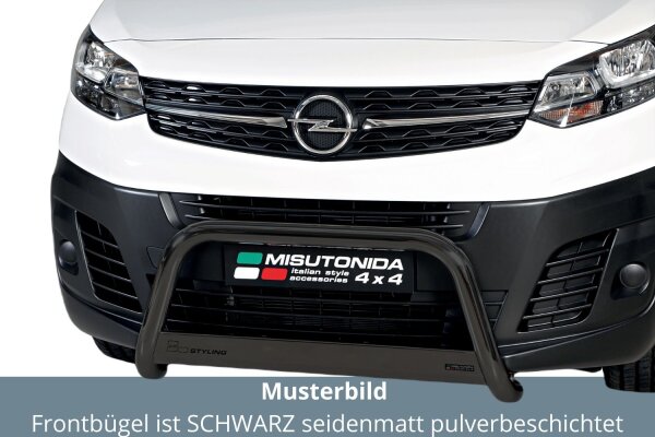 Frontbügel Edelstahl schwarz für Opel Vivaro 2019 - 63mm Frontschutzbügel