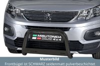 Frontbügel Edelstahl schwarz für Peugeot Rifter 2018 - 63mm Frontschutzbügel