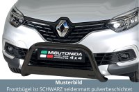 Frontbügel Edelstahl schwarz für Renault Captur...