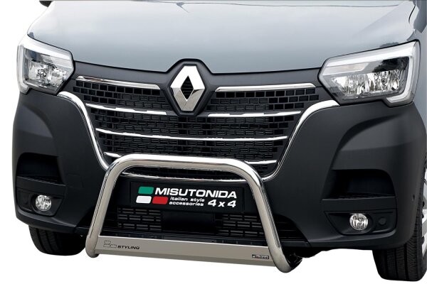 Frontbügel Edelstahl für Renault Master 2019 - 63mm Frontschutzbügel Bullbar