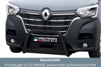 Frontbügel Edelstahl schwarz für Renault Master 2019 - 63mm Rammschutz