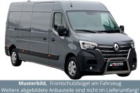 Frontbügel Edelstahl schwarz für Renault Master 2019 - 63mm Rammschutz