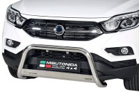 Frontbügel Edelstahl für Ssangyong Rexton Musso 2018 - 63mm Gutachten Frontschutzbügel