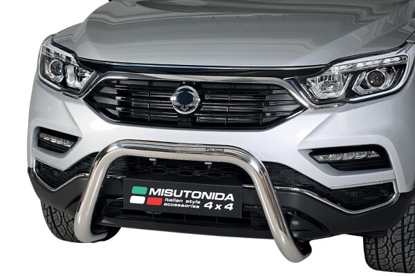 Frontbügel Edelstahl für Ssangyong Rexton & Musso 2018 - 76mm EG-Gutachten Frontschutzbügel