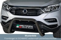 Frontbügel Edelstahl schwarz für Ssangyong Rexton & Musso 2018 - 76mm EG-Gutachten