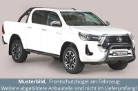 Frontbügel Edelstahl schwarz für Toyota Hilux 2021 - 63mm Frontschutzbügel