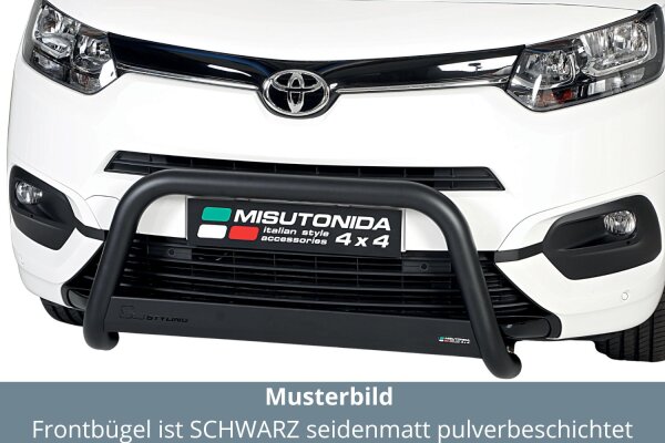 Frontbügel Edelstahl schwarz für Toyota Proace City ab 2019- 63mm Frontschutzbügel