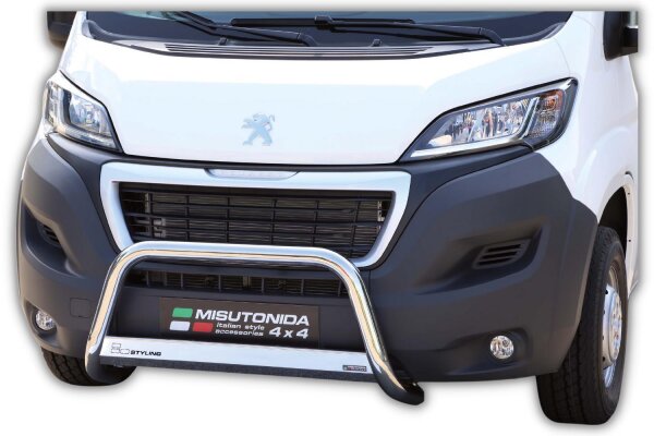 Frontbügel Edelstahl für Peugeot Boxer Maxi & Camper 2014 - 63mm Frontschutzbügel Bullbar