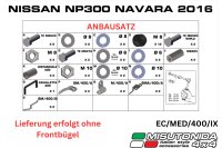 Anbausatz für Frontbügel für Nissan NP300 Navara D231 ab Bj. 2016- Ø63mm
