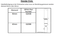 SPAX RSX Gewindefahrwerk Härteverstellbar für Honda CRX III EH EG RSX790