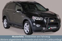 Trittbretter SCHWARZ für CHEVROLET Captiva KLAC 2011> Edelstahl Ø50mm mit TÜV