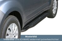 Trittbretter SCHWARZ für DAIHATSU Terios J2 2006-09  Edelstahl Ø50mm mit TÜV