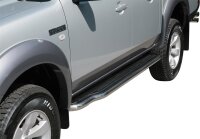 Trittbretter SCHWARZ für FORD Ranger Doppelkabine 2AW 2007-09 Edelstahl mit TÜV