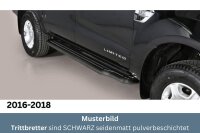 Trittbretter SCHWARZ für FORD Ranger Doppelkabine 2AB 2012 > Edelstahl mit TÜV