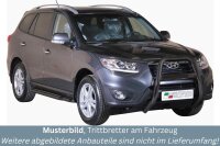 Trittbretter SCHWARZ für HYUNDAI Santa Fe CM 2010-12 Edelstahl Ø50mm mit TÜV