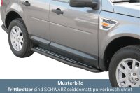 Trittbretter SCHWARZ für LAND ROVER Freelander 2 LF 2008> Edelstahl mit TÜV