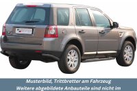 Trittbretter SCHWARZ für LAND ROVER Freelander 2 LF 2008> Edelstahl mit TÜV