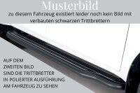 Trittbretter SCHWARZ für MITSUBISHI Pajero V80 5t 2007> Edelstahl Ø50mm mit TÜV