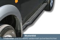 Trittbretter SCHWARZ für MITSUBISHI L200 KAOT Doppelkabine 2006-09 Edelstahl mit TÜV