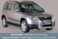 Trittbretter SCHWARZ für SKODA Yeti 5L 2010> Edelstahl Ø50mm mit TÜV