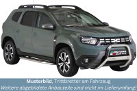 Trittbretter Schwellerrohre für DACIA Duster HM 2018 > Edelstahl Ø50mm mit TÜV