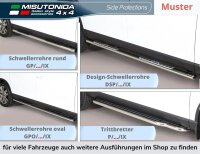 Trittbretter Schwellerrohre für Fiat Fullback Doppelkabine 2016> Edelstahl Ø50mm