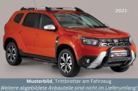 Trittbretter SCHWARZ für DACIA Duster HM 2018 > Edelstahl Ø50mm mit TÜV