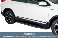 Trittbretter SCHWARZ für HONDA CR-V Hybrid ab Bj.2019- Edelstahl Ø50mm mit TÜV