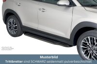 Trittbretter SCHWARZ für HYUNDAI Tucson TL ab Bj. 2015- Edelstahl Ø50mm mit TÜV