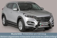 Trittbretter SCHWARZ für HYUNDAI Tucson TL ab Bj. 2015- Edelstahl Ø50mm mit TÜV