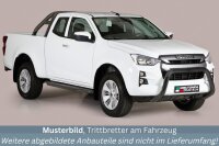 Trittbretter SCHWARZ für ISUZU D-Max Bj.2020- Space Cab Edelstahl Ø50mm mit TÜV