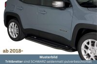 Trittbretter SCHWARZ für JEEP Renegade & Trailhawk Bj. 2014- Edelstahl mit TÜV