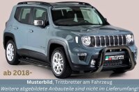 Trittbretter SCHWARZ für JEEP Renegade & Trailhawk Bj. 2014- Edelstahl mit TÜV