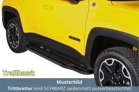 Trittbretter SCHWARZ für JEEP Renegade & Trailhawk Bj. 2014- Edelstahl mit TÜV