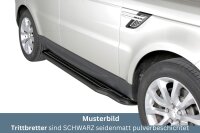 Trittbretter SCHWARZ für Range Rover Sport Bj. 2014-17 Edelstahl Ø50mm mit TÜV